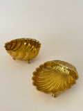 Vintage Shell Brass Bowls - Set of 2