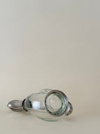 Vintage Glass Claret Jug with Duck-Shaped Handle — 1930s