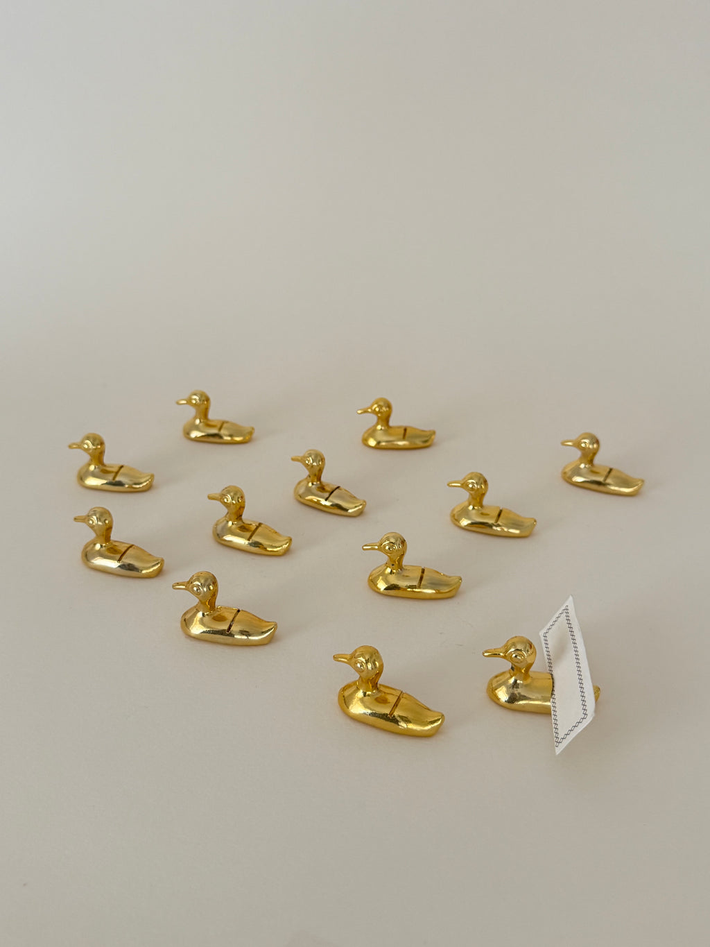 Vintage Duck Place Card Holders — Set of 12