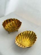 Vintage Shell Brass Bowls - Set of 2